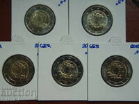 2 Euro 2015 Germania "Steaguri" A,D,F,G,J /Germaniya/ - 2 euro