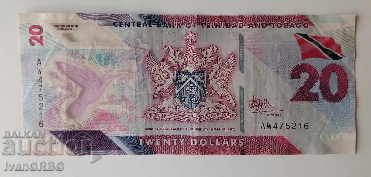 20 Trinidad and Tobago Dollars 2020 Polymer Banknote Trinidad
