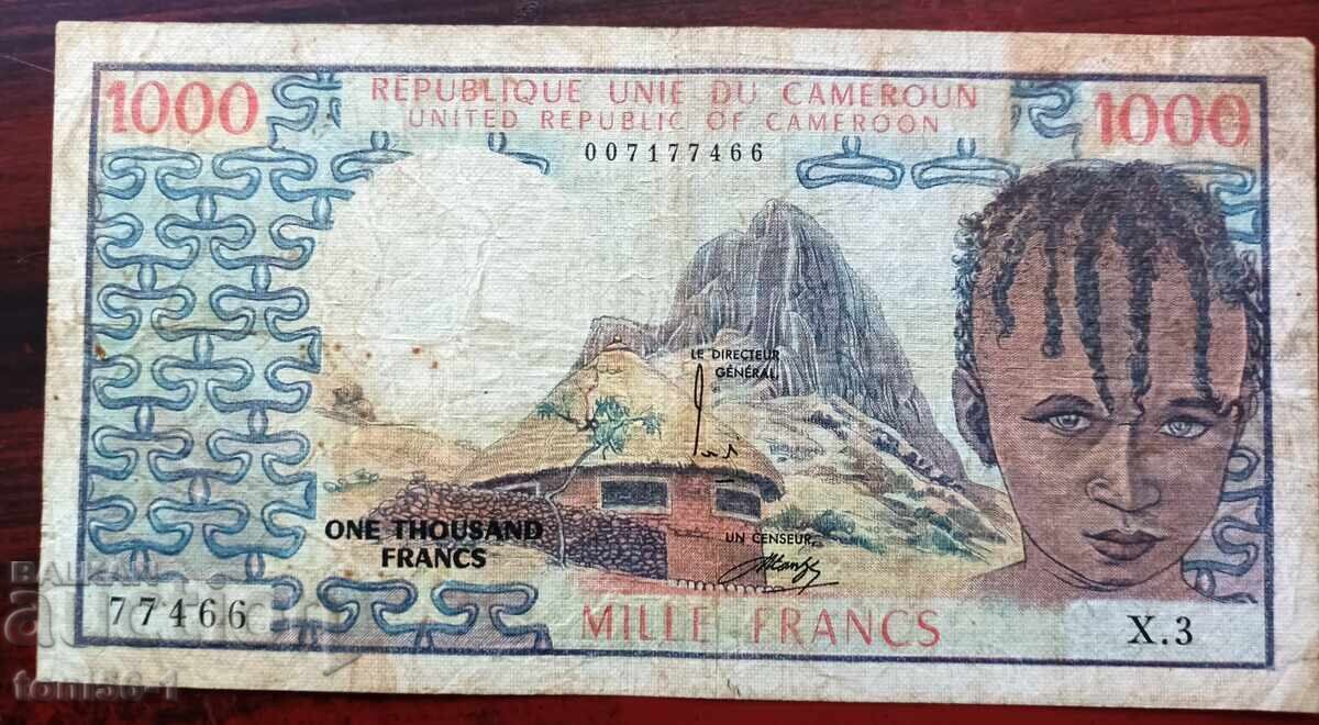 Camerun 1000 franci 1974 Camerun 1000 franci 1974