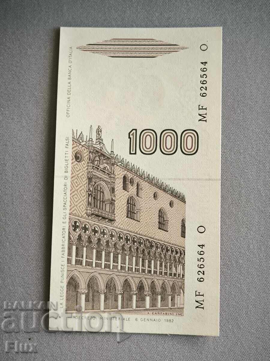 Δημοπρασία Τραπεζογραμμάτιο - Ιταλία - 1000 λιρών UNC | 1982