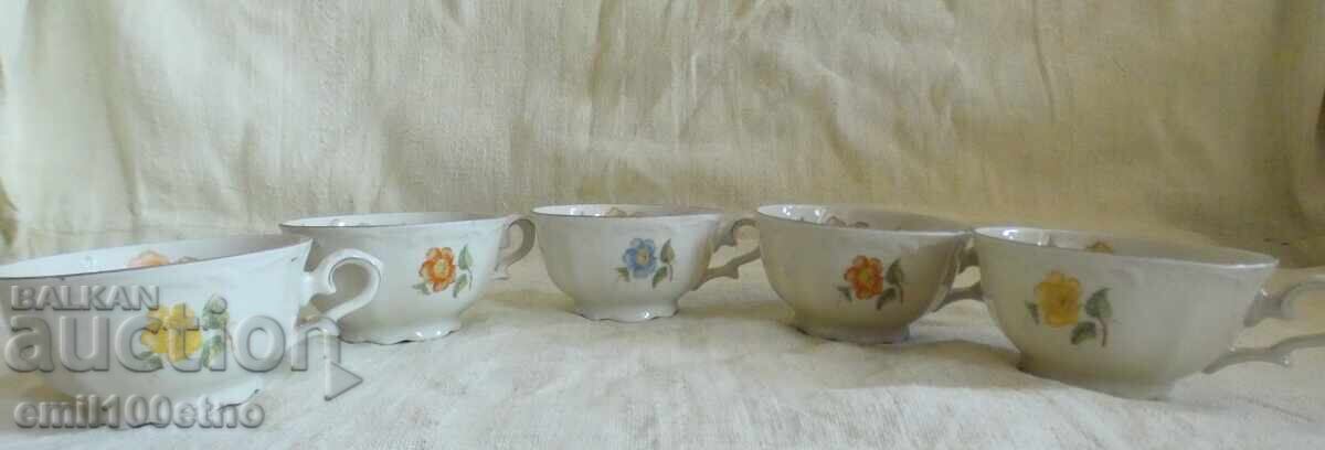 Κούπες καφέ 5 τμχ. παλιά πορσελάνη Bareuther Bavaria Γερμανία