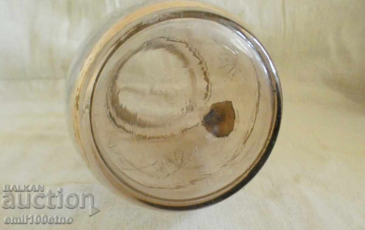 Κανά γυαλί με χάραξη και χρυσό χείλος - 6