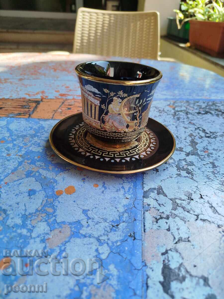Gold-plated and handmade cup