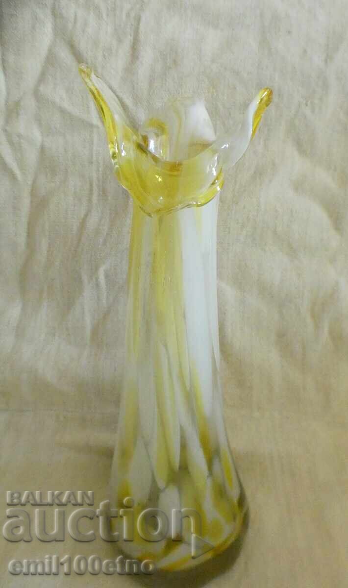 Vase, multicolored Murano-type glass, handmade