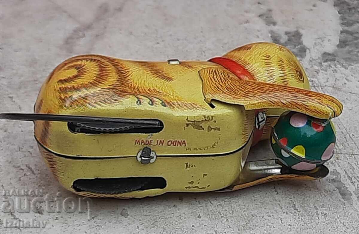 Δημοπρασία Λαμαρινένιο παιχνίδι, γατάκι, λειτουργεί Δημοπρασία Λαμαρινένιο παιχνίδι, γατάκι, λειτουργεί