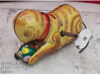 Jucărie de tablă, pisică, funcționează