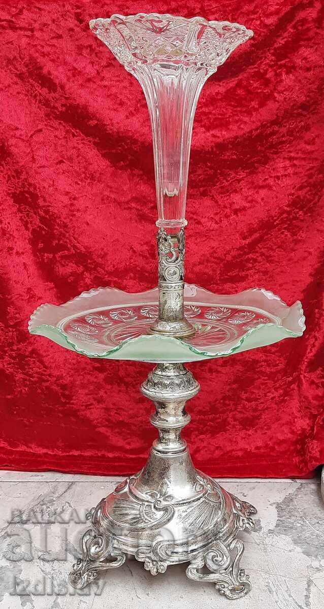 Antique Silver-Plated Art Deco Epergne