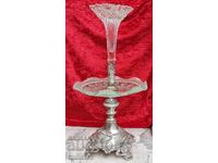 Suport argintat vechi Art Deco, Epergne