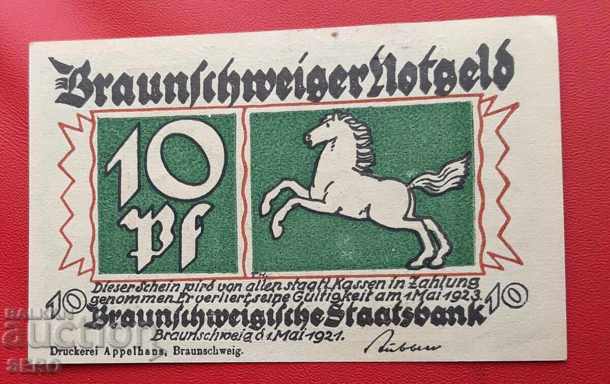 Τραπεζογραμμάτιο-Γερμανία-Σαξονία-Μπλάνκενμπουργκ-10 Pfennig 1921 με τιμή 2.00 BGN | € 1.02