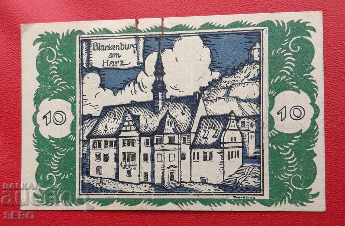 Τραπεζογραμμάτιο-Γερμανία-Σαξονία-Μπλάνκενμπουργκ-10 Pfennig 1921