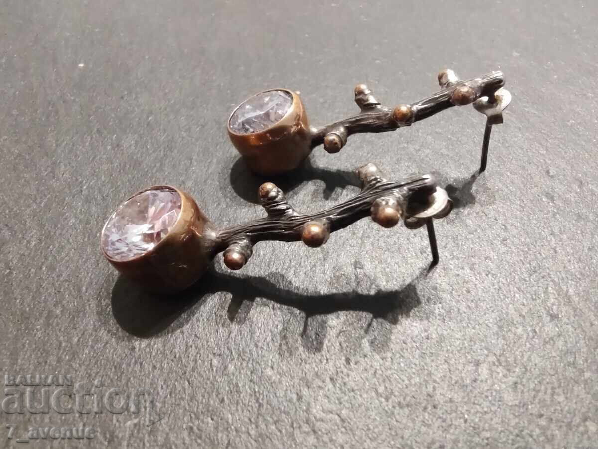 Delivery of Earrings - silver, long, silver 925, 10.06.25