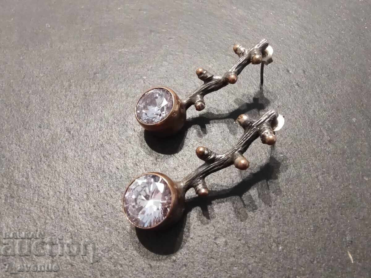 Earrings - silver, long, silver 925, 10.06.25 - 5