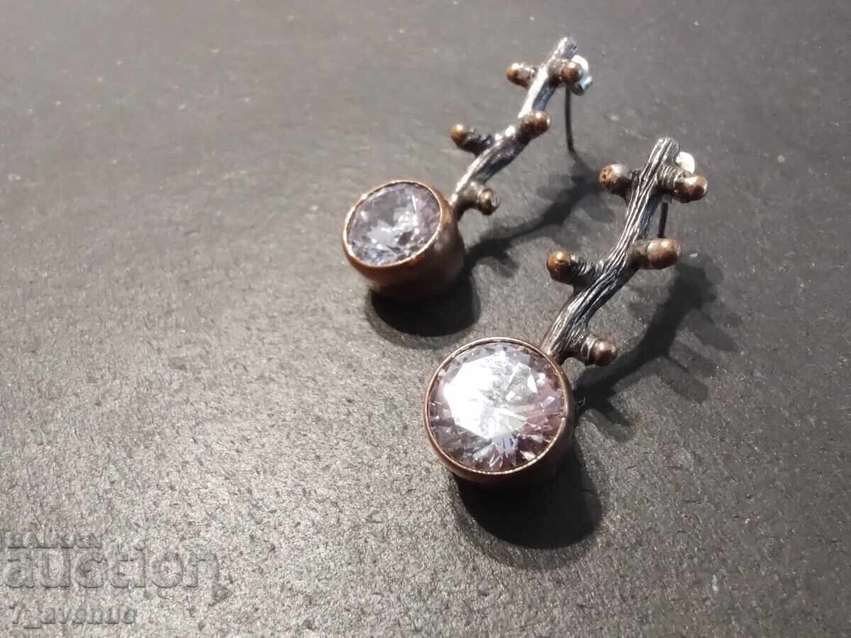 Earrings - silver, long, silver 925, 10.06.25