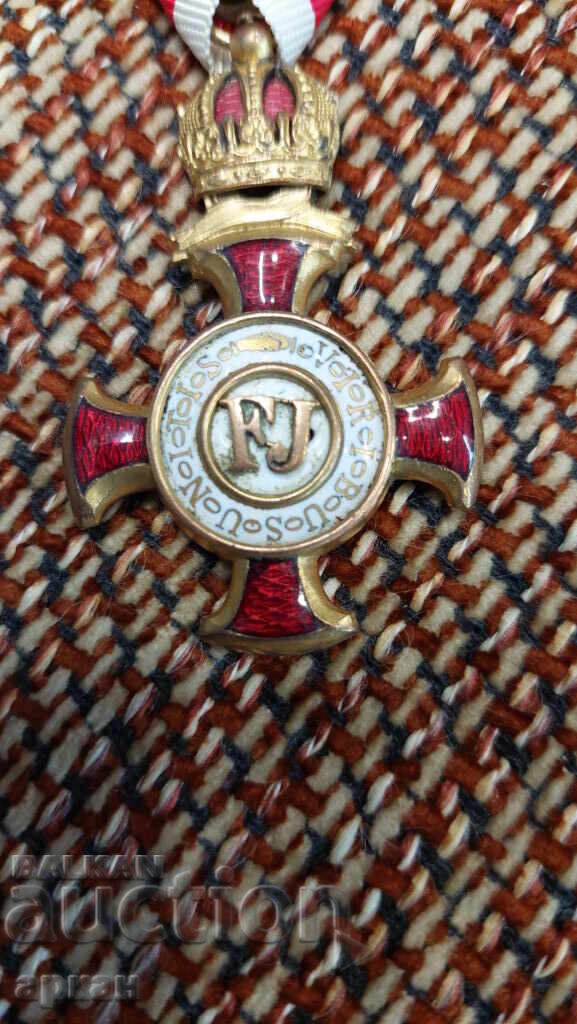 Auction Austro-Hungarian Order with gold plating and enamel 1849 Emperor Franz Joseph Auction Austro-Hungarian Order with gold plating and enamel 1849 Emperor Franz Joseph