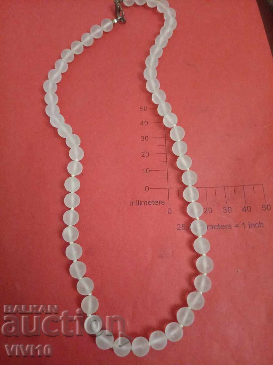 Antique white quartz necklace