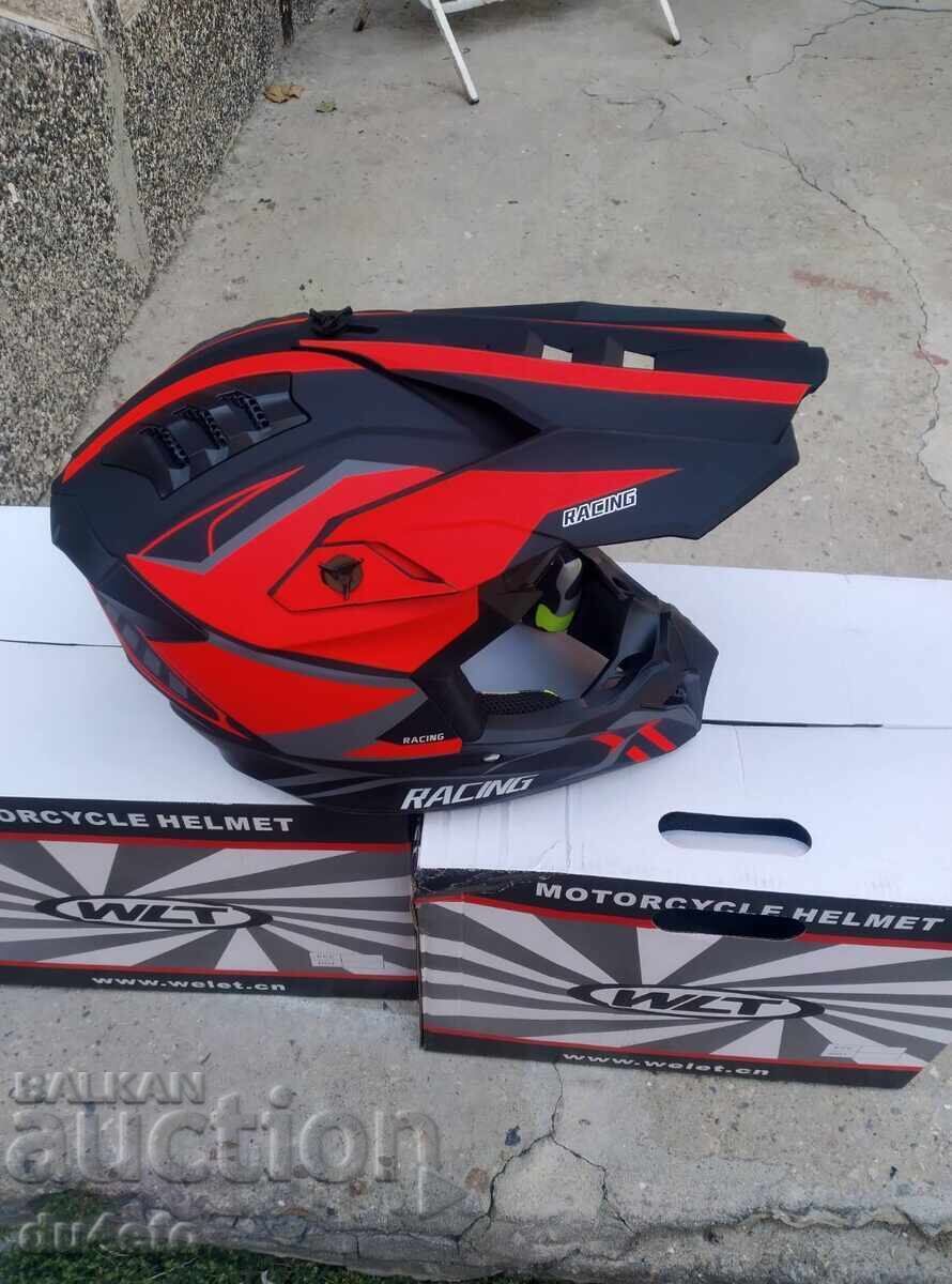 Casca Cross pentru motocross, enduro ATV, bicicletă S-XL Black/Yel