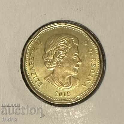 Καναδάς 1 δολάριο / Canada 1 δολάριο 2018 με τιμή 2.00 BGN | € 1.02