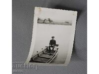1942 Military Photo Soldier Uniform on Boat