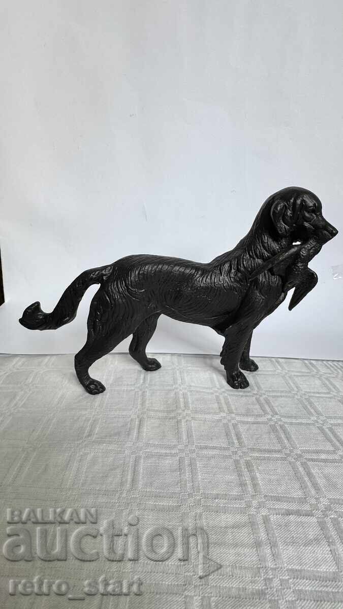 Φιγούρα, κυνηγόσκυλο, λευκό μέταλλο, Γαλλία Φιγούρα, κυνηγόσκυλο, λευκό μέταλλο, Γαλλία