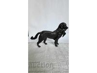 Figurină, câine de vânătoare, metal alb, Franța
