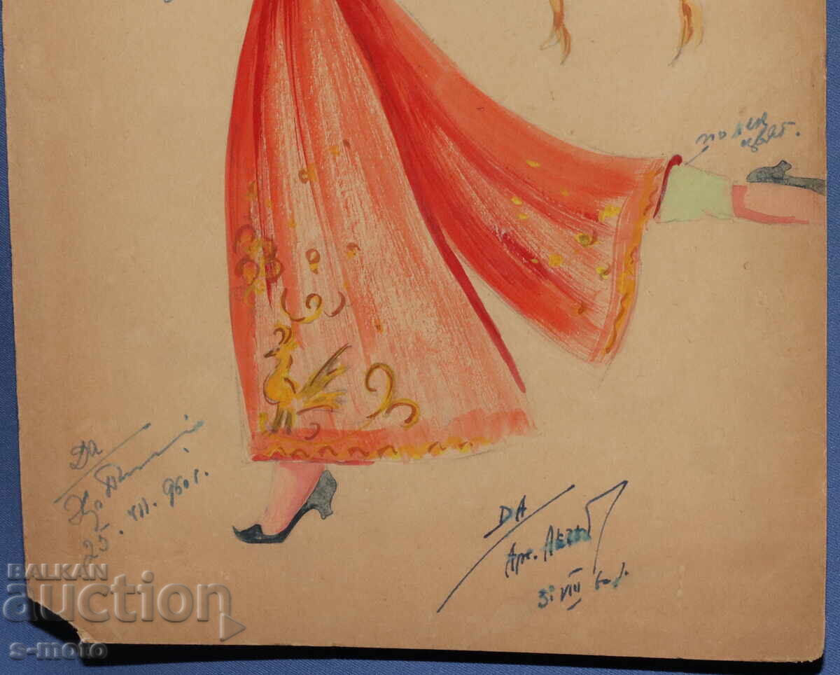 Картина гваш сценография 1960г. - 6 Картина гваш сценография 1960г. - 6