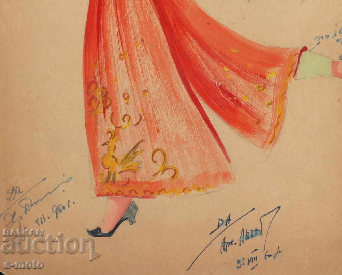 Картина гваш сценография 1960г. - 7 Картина гваш сценография 1960г. - 7