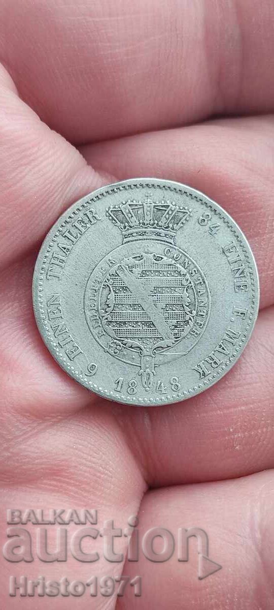 1/6 Thaler 1848 Saxe-Coburg and Gotha with price 120.00 BGN | € 61.36