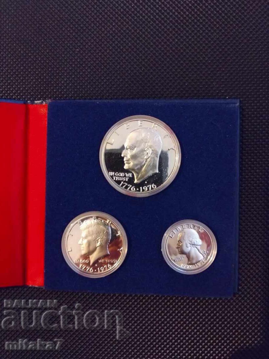 Set of silver coins 1976, USA