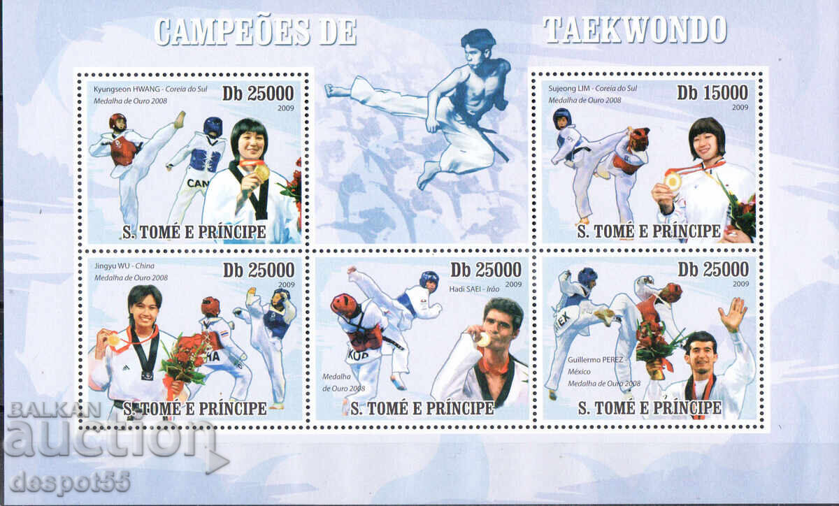 2009. Σάο Τομέ και Πρίνσιπε. Αθλητισμός - Ταεκβοντό. Μπλοκ