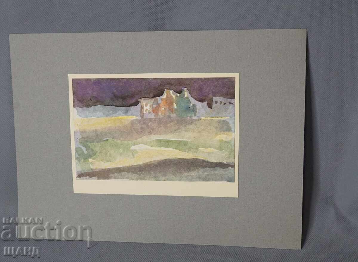 Old Master's drawing watercolor painting landscape Old Master's drawing watercolor painting landscape