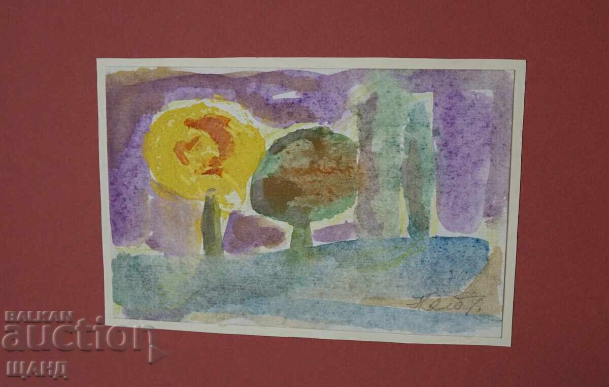 Old Master's drawing watercolor painting landscape with price 5.35 BGN | € 2.74