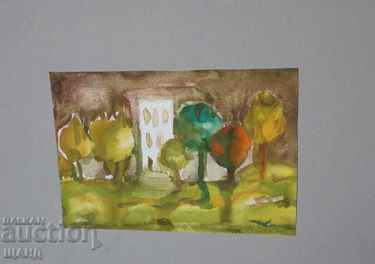 Παλιά Μαεστρική ζωγραφιά εικόνα ακουαρέλα τοπίο με τιμή 5.35 BGN | € 2.74