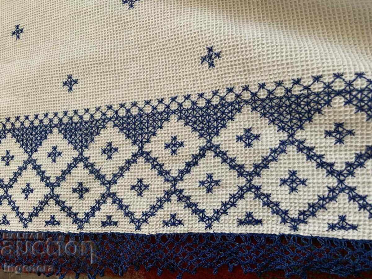 Hand-Embroidered Bedspread Waffle Cotton Antique Lace with price 59.00 BGN | € 30.17