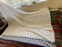 Hand-Embroidered Bedspread Waffle Cotton Antique Lace