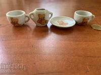 FARFURIE PORȚELAN CANĂ VAZĂ MINI PENTRU COPII SERVICIU PENTRU PĂPUȘI