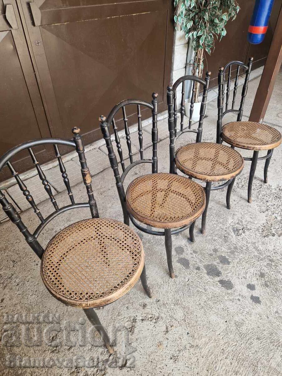 Παράδοση 4 τεμάχια αντίκες καρέκλες Jacob & Joseph KOHN