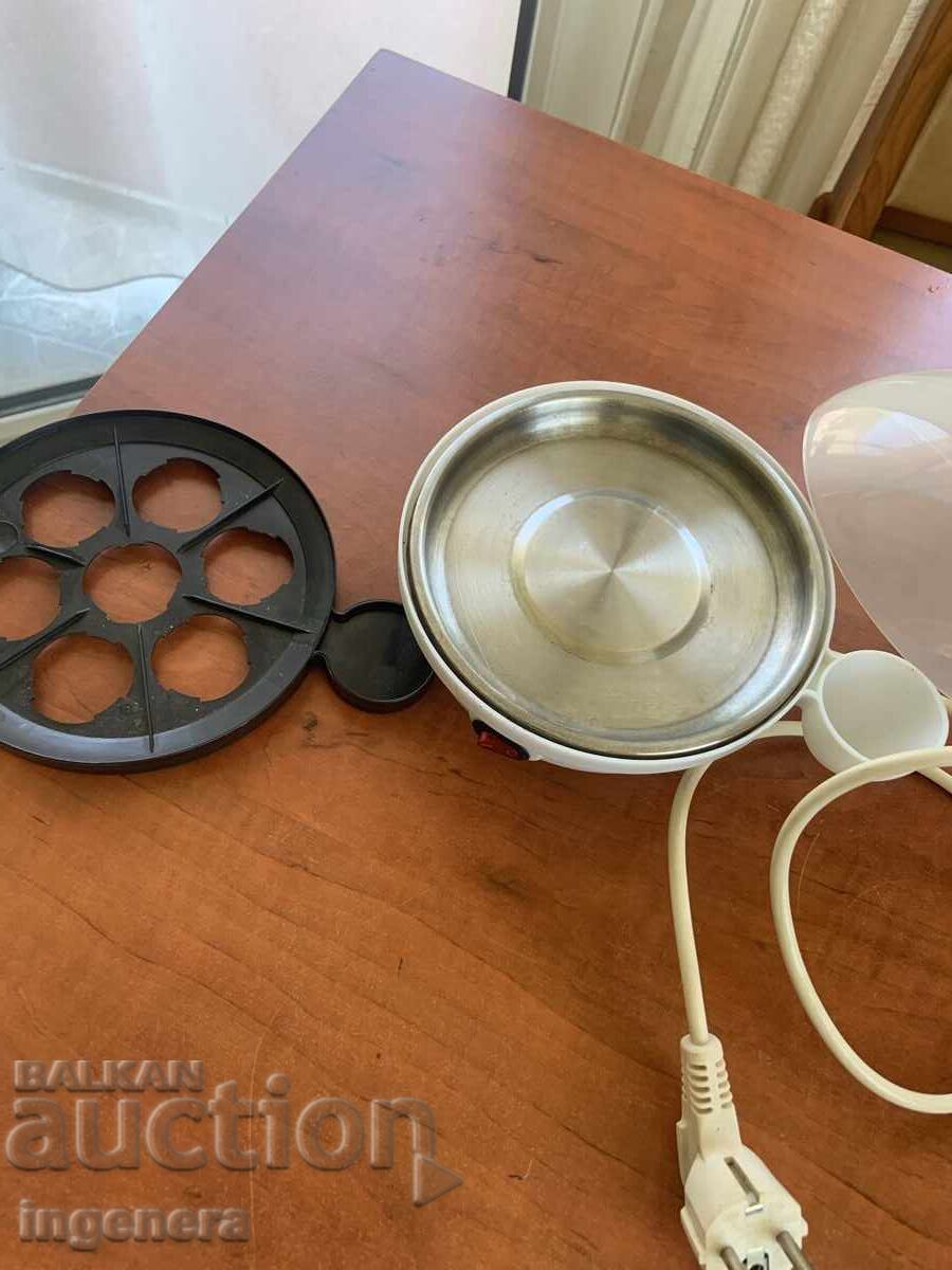 FIERBĂTOR DE OUĂ APARAT PENTRU FIERT OUĂ - ȘAPTE CUPE NEFOLOSIT cu preț 14.00 BGN | € 7.16 FIERBĂTOR DE OUĂ APARAT PENTRU FIERT OUĂ - ȘAPTE CUPE NEFOLOSIT cu preț 14.00 BGN | € 7.16