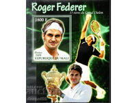 2009. Mali. Tenis - Roger Federer. Bloc. ILEGAL