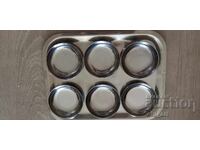 Farfurii pentru dulciuri cu suport, alpaca