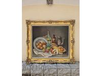 Superior Belgian large oil painting on canvas