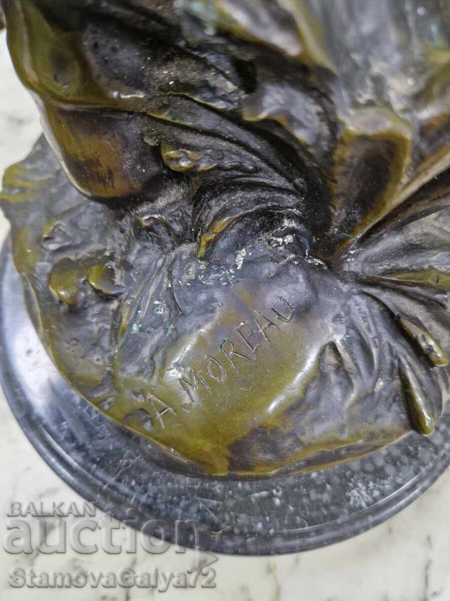 Εξαιρετικό αντίκα γαλλικό μπρούτζινο συγγραφικό ειδώλιο - 7 Εξαιρετικό αντίκα γαλλικό μπρούτζινο συγγραφικό ειδώλιο - 7