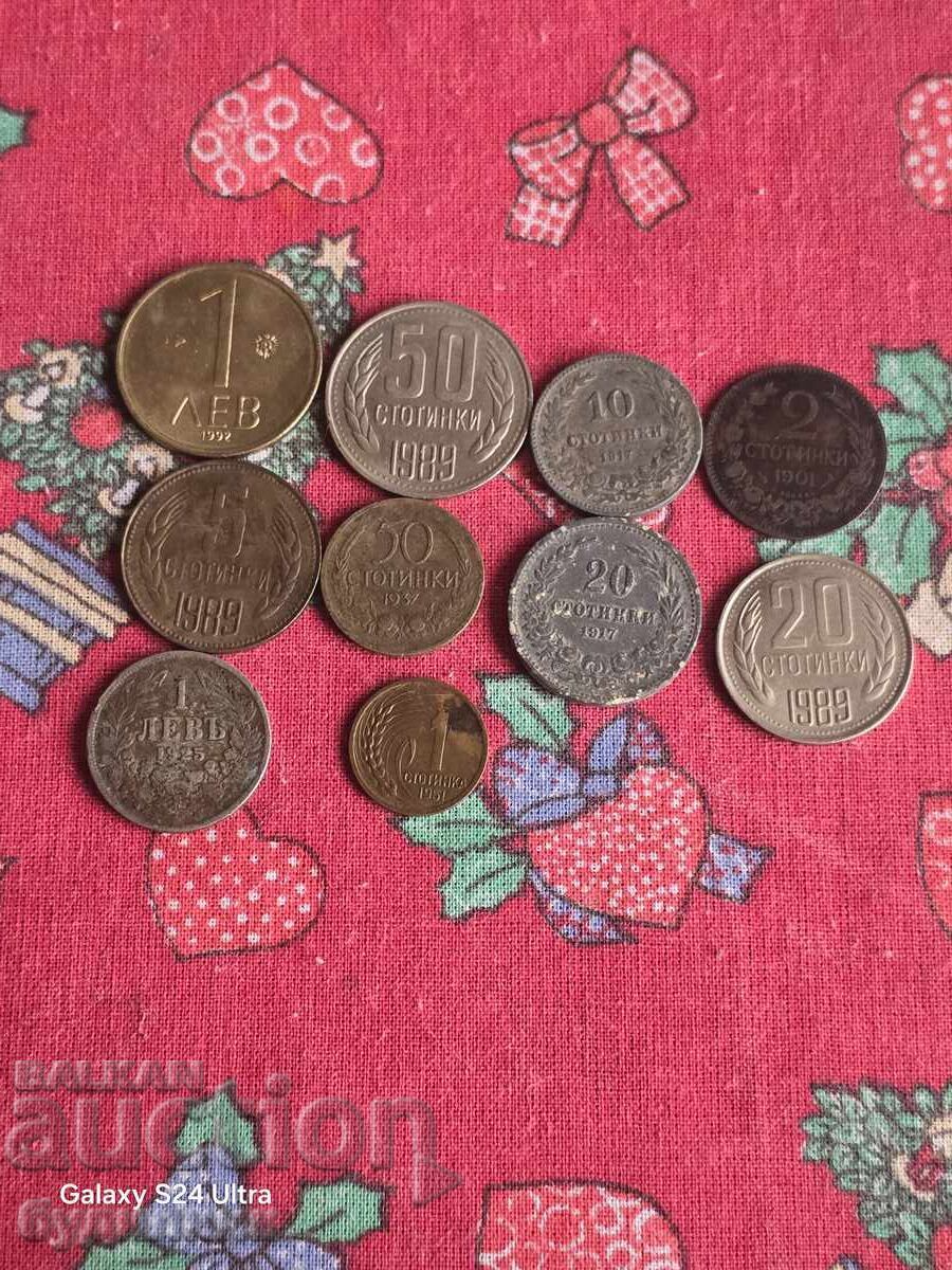 10 Bucăți Monede Bulgărești ani diferiți. DE LA CENT 0,01...BZC cu preț € 0.01 | 0.02 BGN