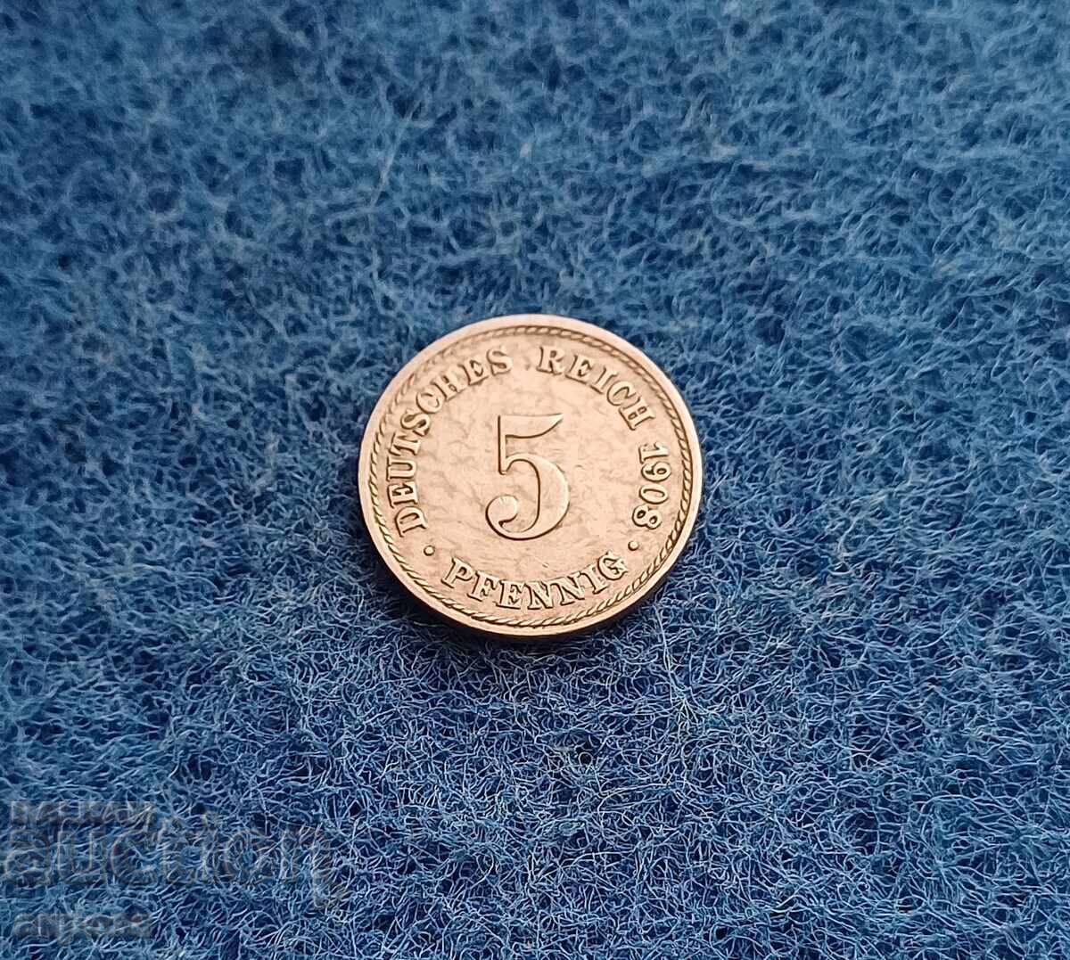 5 Pfennig Germany 1908 5 Pfennig Germany 1908