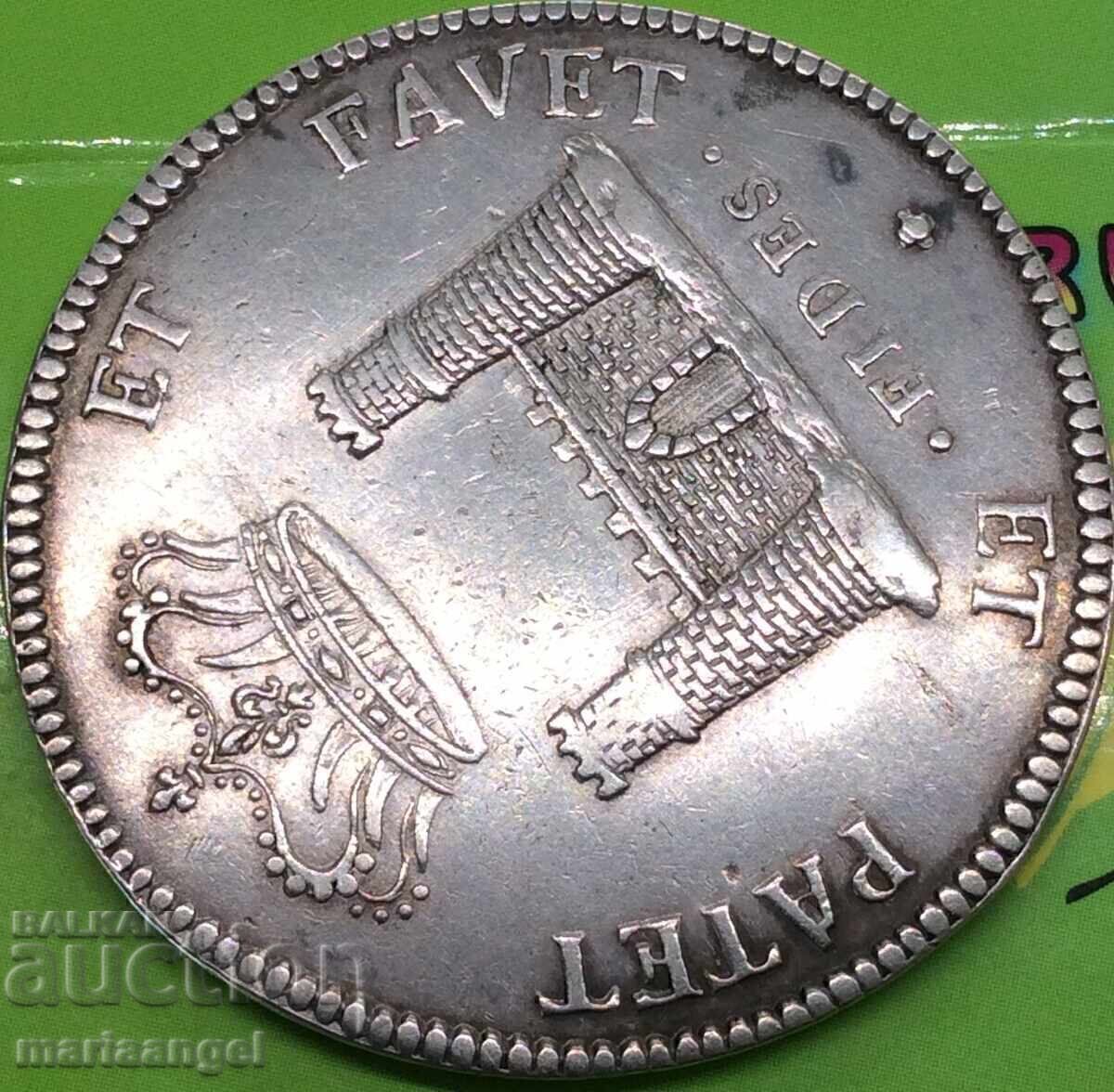 Δημοπρασία 1 Τάληρο 1707 Ιταλία Κόζιμο Γ' των Μεδίκων Κάστρο "Φίντες"