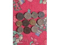 11 Броя Български монети различни години.ОТ ЦЕНТ 0,01..БЗЦ