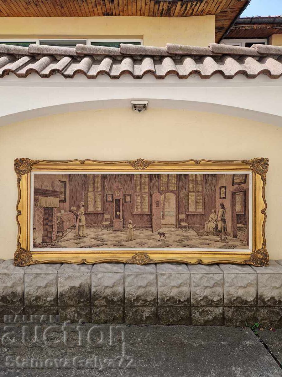 Μοναδικό, τεράστιο, αντίκα βελγικό ταπισερί