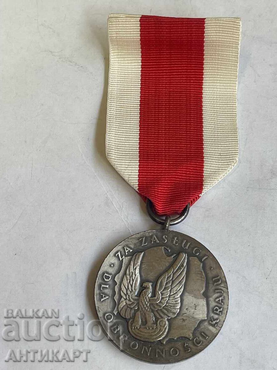 Πολωνία πολωνικό στρατιωτικό μετάλλιο Για διακεκριμένη υπηρεσία στην άμυνα Πολωνία πολωνικό στρατιωτικό μετάλλιο Για διακεκριμένη υπηρεσία στην άμυνα
