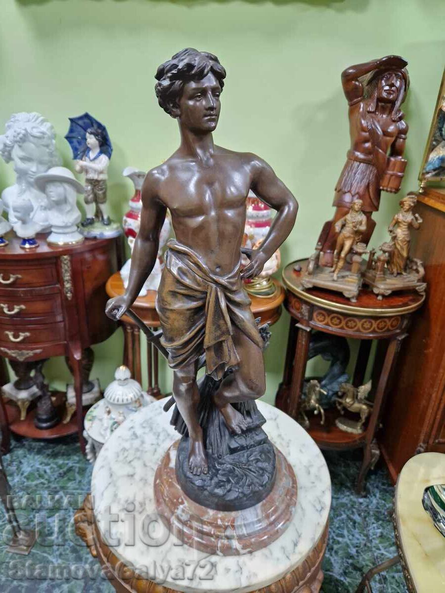 Auction  Fantastic large antique French figure sculpture