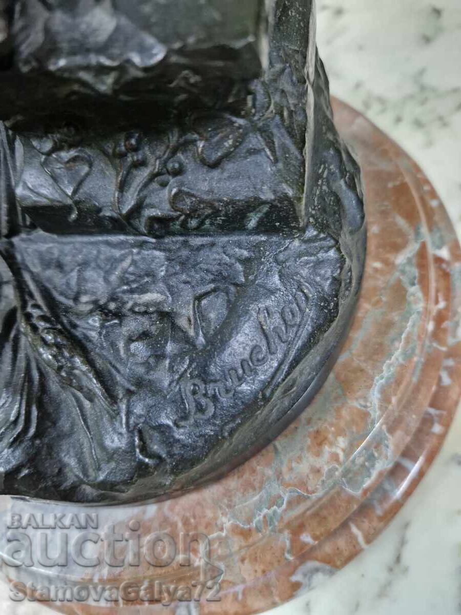 Fantastic large antique French figure sculpture - 6