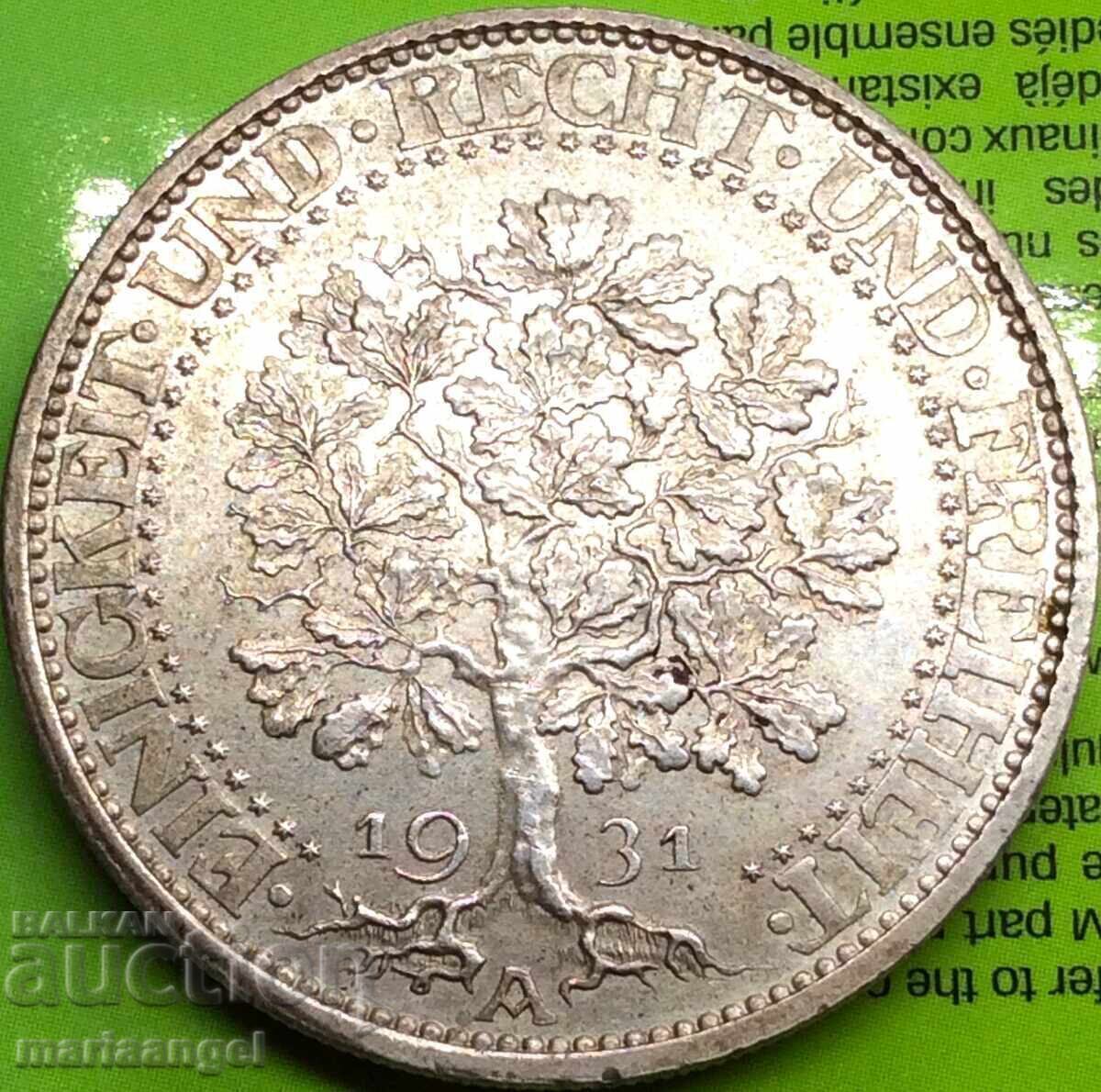5 Marks 1931 Germany Weimar Oak Silver with price 340.00 BGN | € 173.84 5 Marks 1931 Germany Weimar Oak Silver with price 340.00 BGN | € 173.84